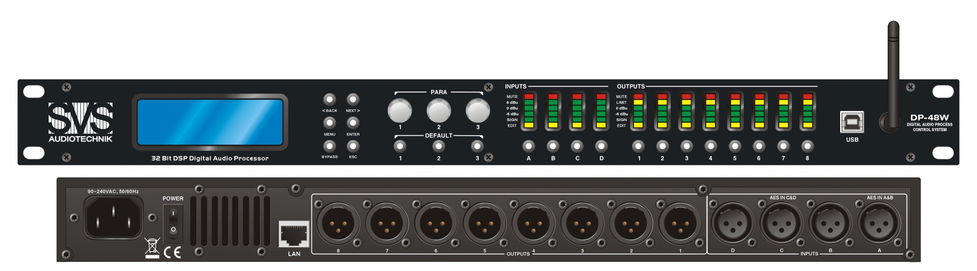 SVS Audiotechnik DP-48W Цифровой процессор: 4 входа 8 выходов в Ханты-Мансийске