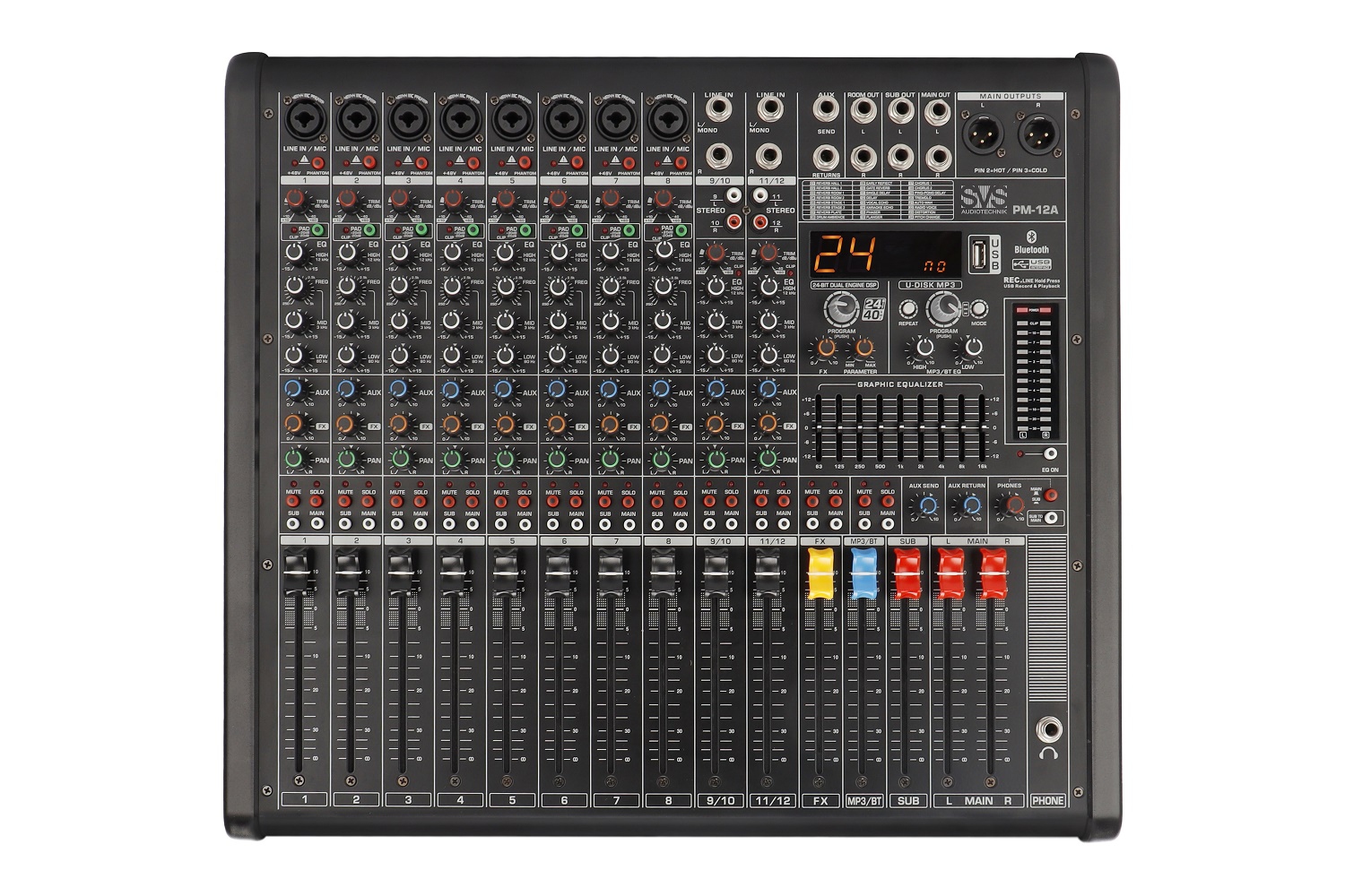 SVS Audiotechnik mixers PM-12A Активный аналоговый микшерный пульт, 12-канальный в Ханты-Мансийске